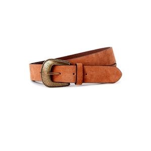 Time and Tru Women's Leather Belt, Cognac